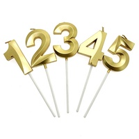 Fabrik Großhandel Hochzeit Geburtstags torte Kerzen Umwelt freundliche Gold Neuheit Geburtstag Happy Candle Set