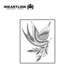 <span class=keywords><strong>Tatuaje</strong></span> Semipermanente Realista de Golondrina y <span class=keywords><strong>Flor</strong></span> al por Mayor, Larga Duración 2 Semanas (15 Días), Arte Corporal para Hombres y Mujeres, <span class=keywords><strong>Brazo</strong></span> - Product Image 3
