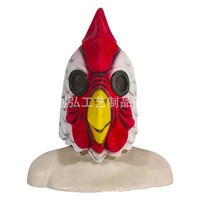 Masque en latex tête de poulet, confortable et réaliste, accessoire amusant pour Halloween, cosplay, farces, fête, costume amusant pour adultes et enfants