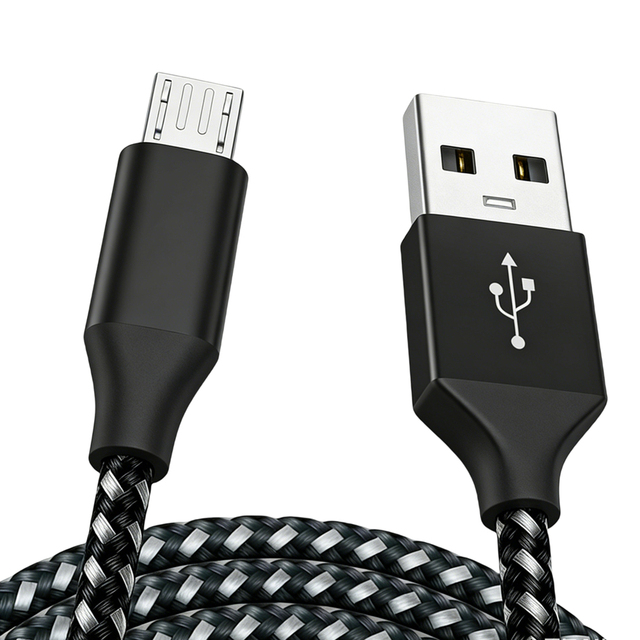 USB Micro Cable 5V 3A USB a to Micro USB Charging Cable 30cm 50cm 1m 2m 3m High Quality Nylon 480Mbps Data Transfer Micro Cable