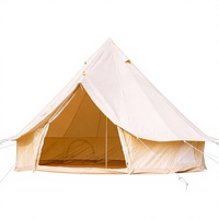 Tente yourte pour camping extérieur, équipement quatre saisons, imperméable 2000-3000mm, tissu Oxford en coton 900D avec revêtement PE, pyramide indienne