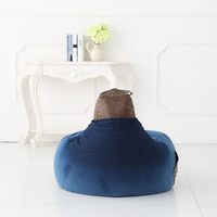Sac de haricots en tissu Denim souple, couverture moderne et personnalisée, pour adultes, grande chaise inclinable, meubles de jeu, haricots, siège,