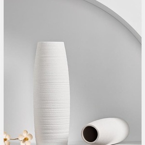 European Modern Simplicity Brushed Texture Ceramic <b>Vase</b> With Subtle Metallic Glaze for Entryway Dried Flower Display - Product Image 3