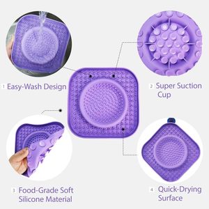 Tapete de Silicona Cuadrado para Lamer Terapéutico Messy <span class=keywords><strong>Mutts</strong></span> |   10" x 10" |   Alfombrilla de Alimentación Lenta para Aliviar el Aburrimiento y la Ansiedad |   Almohadilla para lamer para - Product Image 3