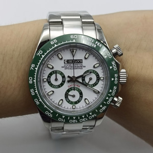 Reloj Deportivo de Moda SEILOCE Nuevo de Alta Calidad con Movimiento de Cronógrafo, Resistente al Agua, de Cuarzo VK63 y Acero Inoxidable para Hombre - Product Image 3