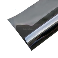 Película para Ventanas con Privacidad Unidireccional, Color Negro Plateado, Bloqueo de Rayos UV, Control de Calor, Adhesión Estática, Sin Pegamento, Privacidad Diurna, Precio de Fábrica