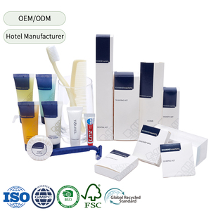 Custom Private Label Travel Toiletries Accessories Set 5 Star Hotel Bathroom Disposable Dry Amenities Kit Manufacturer