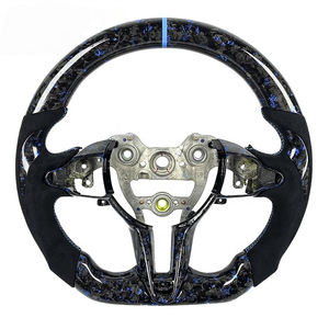 Volante de Cuero y Fibra de Carbono Forjado a Medida para Hyundai Elantra N, Veloster, <span class=keywords><strong>Kona</strong></span> 2019 2020 2021 2022 2023 2024 2025 - Product Image 2