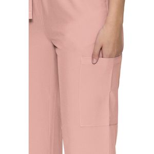Pantalon de travail pour femme FOXA, rose, taille L, coupe droite, taille mi-haute, infroissable, 6 poches, usage décontracté - Product Image 6