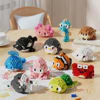 Ensemble de blocs de construction éducatifs Sea World, véhicules de construction, jouets d'empilage miniatures d'organismes marins, jouets électroniques pour enfants de 5 à 7 ans