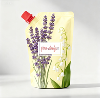 Feuille d'aluminium thermoscellable écologique 750ml détergent à lessive assouplissant recharge de bec avec bouchon à pression