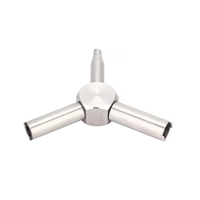 Clé à Valve 3-en-1 en Acier Inoxydable pour Entretien de Chargeur, Clé Tactique GBB, Accessoire d'Extérieur Argenté, Personnalisation OEM