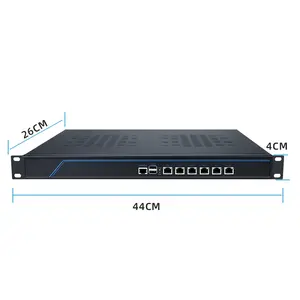 HW J4125 1U chassi de montagem em rack para PC, servidor de mesa DDR4 6 * LAN SFP Firewall Mini PC Firewall Aplicativo Firewall Rota de computador