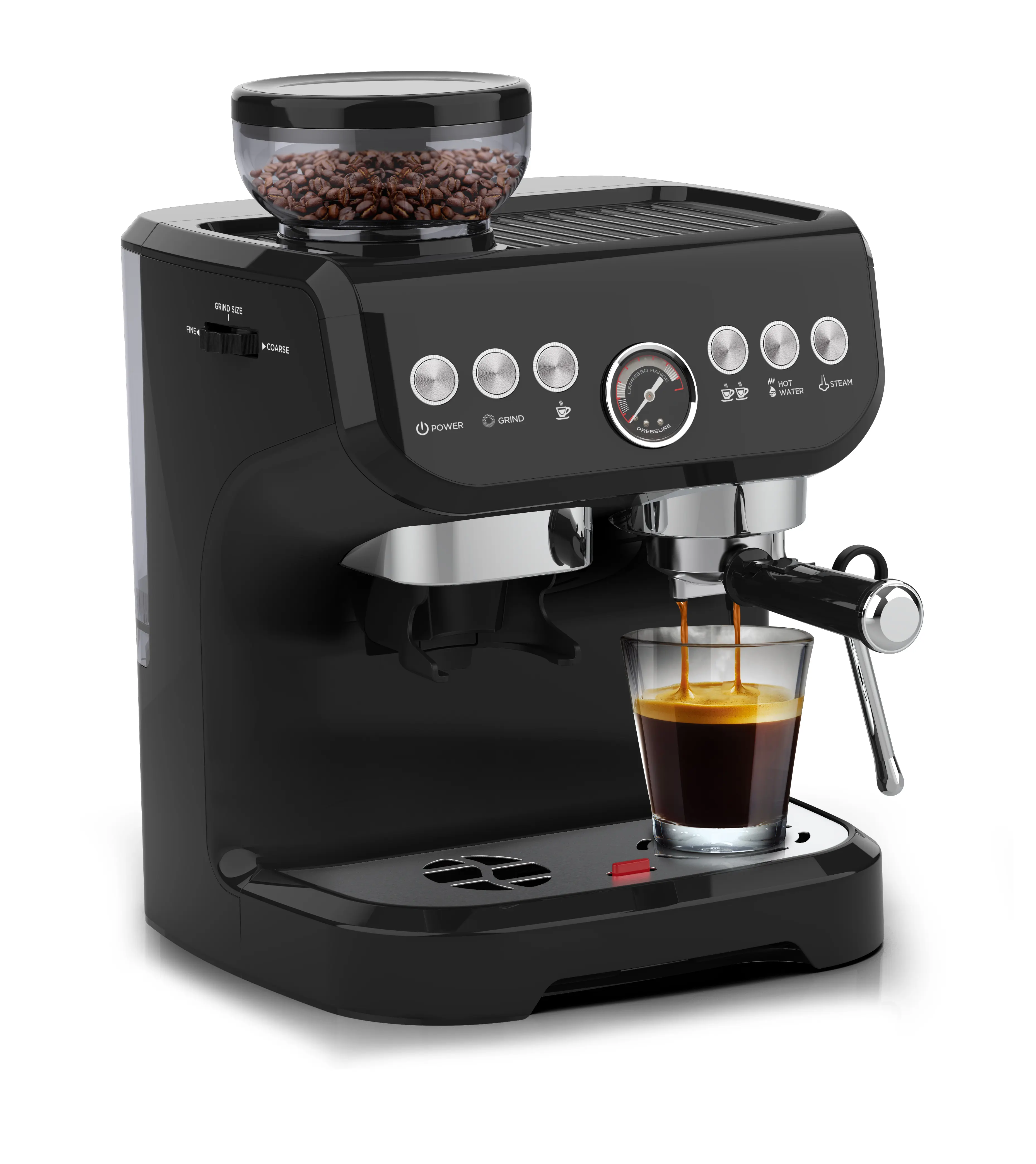 電気コーヒーメーカーアプライアンス自動豆からカップコーヒーマシン3 in1エスプレッソコーヒーマシングラインダー付き