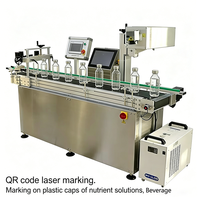 Machines de marquage laser automatiques avec système de convoyeur pour les bouteilles en verre et en plastique, les lignes d'emballage des aliments, des boissons et des cosmétiques