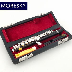 MORESKY Ebony/Grenadilla <b>Piccolo</b> C Key Cupronickel Half-size <b>Flute</b> Silver Plated Body Material Ebony MPC-163 - Product Image 2