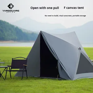 Carpa Portátil de Poliéster de Una Sola Capa para Playa y Parque con Toldo de Apertura Rápida para Acampar al Aire Libre - Product Image 2