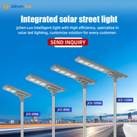 Lampadaire solaire automatique à LED 5054SMD super lumineux 6000K, indice de protection IP66, boîtier en acier galvanisé de haute qualité, angle réglable
