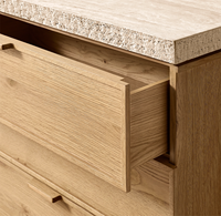 Meubles de chambre à coucher modernes Stockage de vêtements en bois massif Armoire en bois Commode à 9 tiroirs