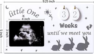 Schermo di seta stampato ecografia in legno cornice <span class=keywords><strong>personalizzata</strong></span> regalo cornice <span class=keywords><strong>foto</strong></span> ad ultrasuoni <span class=keywords><strong>con</strong></span> il conto alla rovescia del bambino settimane - Product Image 2