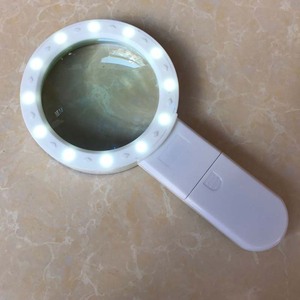 Lupa de joyería de 105 mm 20X con luz, 12 lámparas, lente de doble cristal para inspección y reparación - Product Image 2