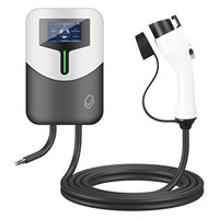 Bornes de recharge murales Type 1 pour voitures électriques 32A OCPP Intelligentes 7kW pour véhicules à énergie nouvelle avec WiFi et équilibrage de charge via application LCD