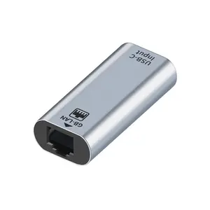 RJ45母到USB C母适配器USB C到RJ45适配器最高可达1000/100/10Mbps USB C到以太网类型c到rj 45转换器