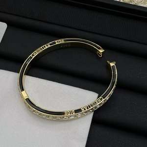 New Fashion CD Letter Diamond <b>Bracelet</b> Brass Material Oval Glue Dropping Design Advanced Sense Joker Personality Hand Chain High - Product Image 4