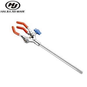 Haiju phòng thí nghiệm đa chức năng condenser beaker Kẹp ba ngón tay có thể điều chỉnh mở rộng cao su-tráng hàm mạ crôm phòng thí nghiệm kẹp - Product Image 2