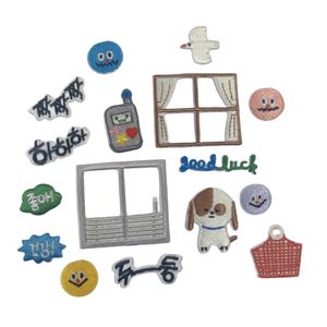 Parche Termoadhesivo Mini de Estilo Coreano con Diseño de Perro y Cara de la Suerte para Decoración de Ropa, Zapatos y Sombreros - Product Image 1