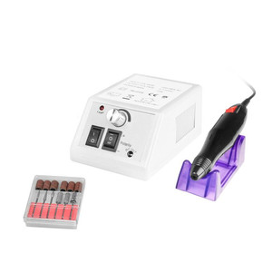 Merc-2000 trapano per unghie bianco Mini dimensioni in metallo acrilico materiale plastico fiamma forma a barilotto per Pedicure - Product Image 1