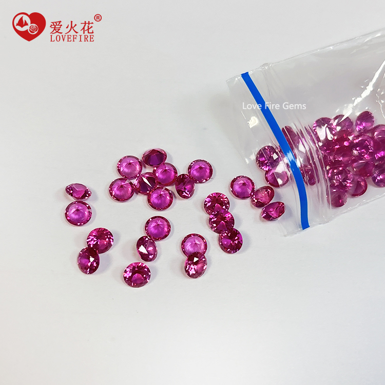 HI International HI International 1mm tot 15mm AAA Grade Ronde Robijn Roze Kleur Kubieke Zirkoon, Synthetische Robijn Roze Diamant Transparante Losse Steen Leveringen. Zirkoon, 1.3mm 100pcs, Steen