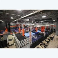 Équipement de parc de trampoline de gymnastique intérieur commercial, aire de jeux d'exercice pour adultes et enfants avec mousse et plastique à vendre