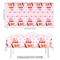 Ensemble de vaisselle et décorations pour fête sur le thème Bébé Cola Popcorn : Assiettes, gobelets, serviettes, nappe et bannière pour baptême d'enfants