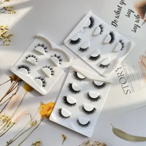 Bán Buôn 10-12Mm Tự Nhiên Wispy 100% Bất Chồn Lông Mi Ngắn Fluffy Đầy Đủ Dải Lash Nhãn Hiệu Riêng Nhà Cung Cấp