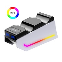 Station de charge portable pour manettes PS5 pour manettes Dualsense Playstation 5 avec lumière LED, support de charge double