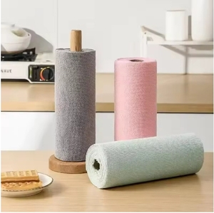 Reusable Cleaning Wipe Household <b>Kitchen</b> Cloth Microfiber Towel Rolls Dish Rags Wash <b>Paper</b> Towel Replacement 1 Roll of 20 Sheets - Product Image 4