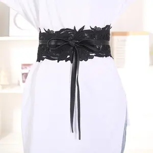 Wholesale 2024 New Vintage Lace Strap Belt Decorative Dress Fashion Women Wide Belt