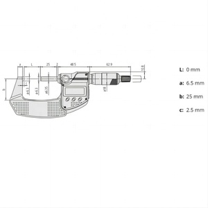 Micromètre Mitutoyo 293-240-30 résistant aux liquides avec écran LCD, en acier inoxydable, IP65, résolution 0,001 mm, de 0 à 25 mm - Product Image 5