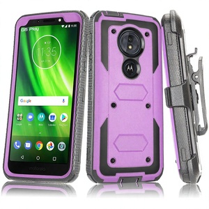 เคสโทรศัพท์กันกระแทก MOTO <span class=keywords><strong>G6</strong></span> PLAY Armor Design 3-in-1 สำหรับ Motorola MOTO <span class=keywords><strong>G6</strong></span> พร้อมผิวสัมผัสแบบขัดเงา มีสินค้าในสต็อก - Product Image 3