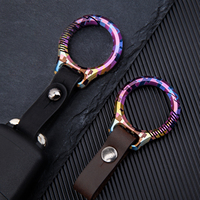 Mousqueton porte-clés portable en titane pour équipement EDC extérieur, durable, anti-perte, accessoire de voiture en gros, cadeau