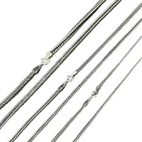 Chaîne en argent S925 BOCAI en gros, chaîne tissée en forme de queue de renard, chaîne de pull, collier pour hommes et femmes, chaîne en os de dragon