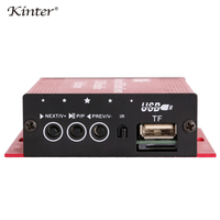 Kinter-Radio Fm A7, reproductor de Mp3 para motocicleta y coche, Mini amplificador de Audio, entrada Usb, Tf, lector de tarjetas de memoria