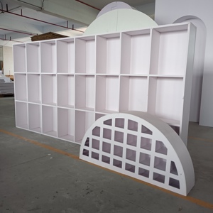 Supports de sol carrés en acrylique PVC blanc vintage de haute qualité et durables, design moderne <span class=keywords><strong>pour</strong></span> la maison, l'hôtel, les banquets de mariage - Product Image 2