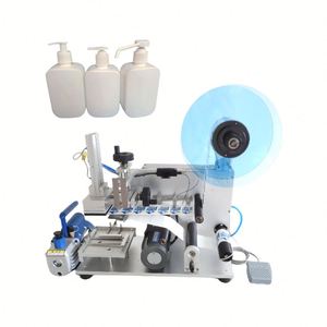 Machine d'étiquetage semi-automatique pour bouteilles carrées plates, machine d'étiquetage électrique manuelle de table pour bouteilles carrées - Product Image 1