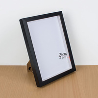 Cadre de boîte à ombre 3D en gros, profondeur 2 cm, avec plexiglas transparent HD, cadre à bord brossé, rectangle et carré