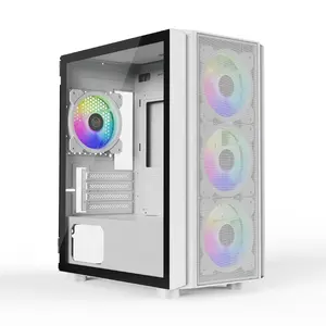 白色最佳冷却系统rgb风扇游戏matx游戏机箱电脑机箱