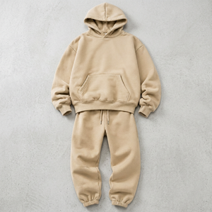 Ensemble de survêtement en molleton de coton épais, sweat à capuche oversize et pantalon de jogging, vente en gros, streetwear unisexe, ensemble personnalisé avec étiquette privée - Product Image 3