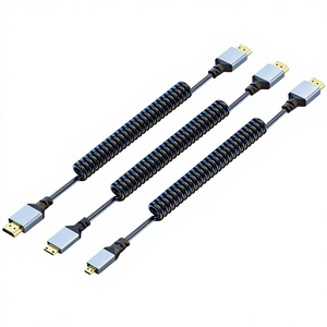 Câble de Synchronisation Audio PVC Rétractable 4K 60Hz pour Mini/Micro avec Connecteur Coudé à Ressort – Direct Usine - Product Image 1