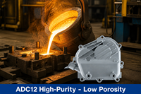 Cubierta de cárter de generador inversor OEM de fundición a presión ADC12 ±0.02mm probada contra fugas para 168F H122i